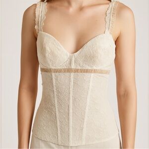 La PERLA Vintage Elegant Cream Lace Bustier